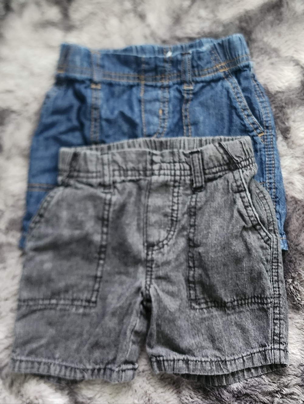 Circo Blue & Gray Kids Elastic-Waist Shorts, 2-Pack